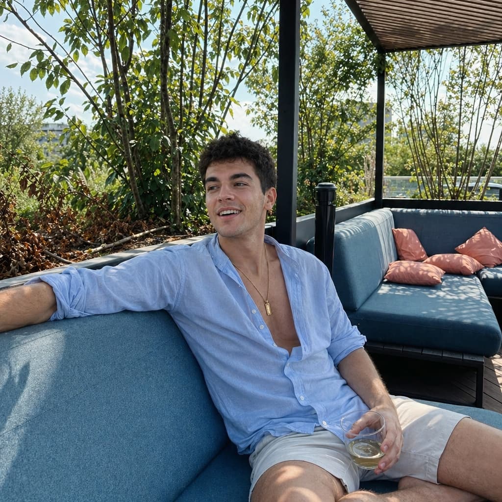 Sample FramesGame output — Rooftop · drinks